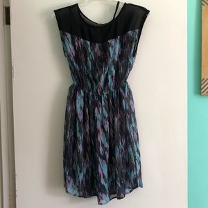 Mudd Watercolor Dress with Detachable Slip Size XS